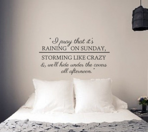 Raining on Sunday Wall Decal - Keith Urban Song Lyrics