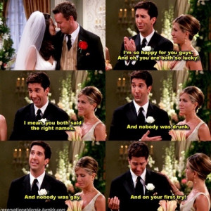 Ross Is Amazed Chandler and Monica’s Wedding Didn’t Have The Same ...