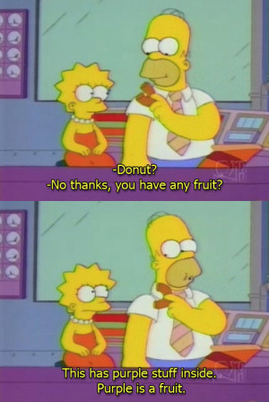 The Simpsons Purple is a fruit.