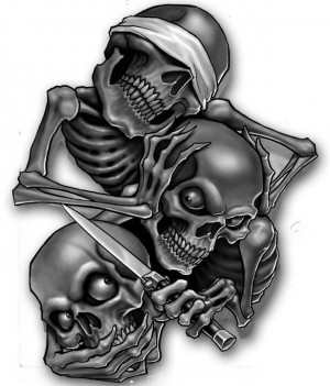 See no evil hear no evil speak no evilTattoo Ideas, Skull Tattoo ...