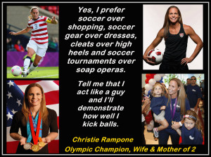 Rampone Olympic Soccer Champion Photo Quote Mini Poster Wall Art Print ...