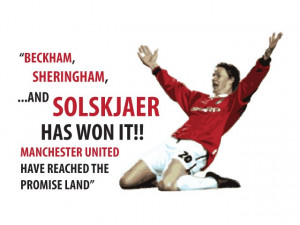 Manchester United 99 Champions League Commentary Quote Wall Sticker