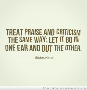 praise and criticism quotes