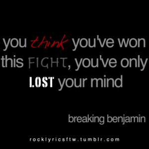 breaking benjamin, fight, had enough, lost, lyrics, text, think