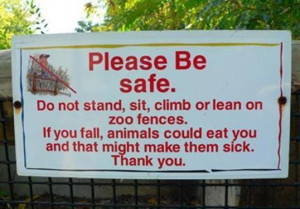 Random Funny Zoo Signs