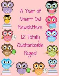 Whooo has an owl themed classroom? 12 Smart Owl newsletter templates ...