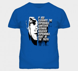 Mr Spock Quote Star Trek Movie Zachary Quinto Vulcan T Shirt