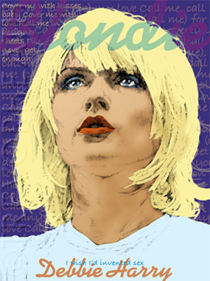 Portrait of Debbie Harry of Blondie original print by pop artist ...