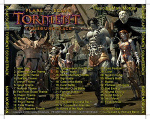 planescape:torment cd soundtrack cover, back