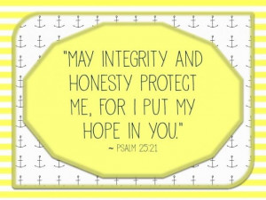 Integrity and honesty