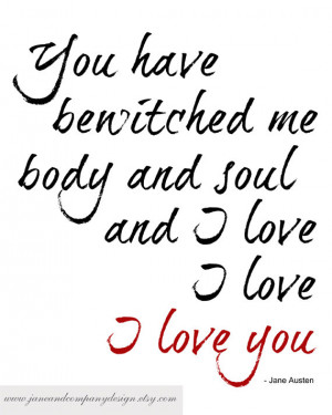 : Bewitched Me, Love Print, Romance Art, Literary Art, Love Quote ...