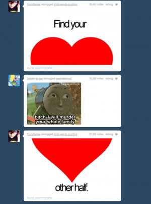 LOL tumblr combo breaker find your other half thomas the tank engine