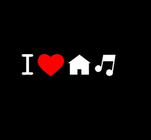 Love House Music Shirt Schwarz