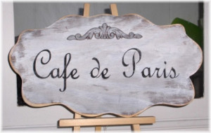 Paris French Shabby Cottage Wood Signs