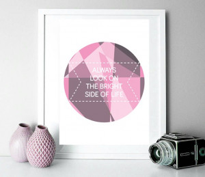 frame, quotes, print, pink
