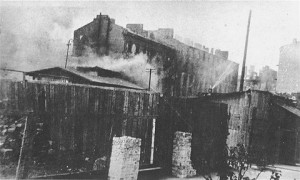 burn during the suppression of the Warsaw ghetto uprising jpg