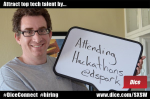 Attract top tech talent by attending hackathons. Quote from David ...