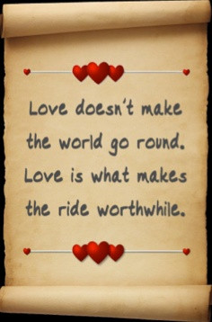Love is makes the ride worthwhile