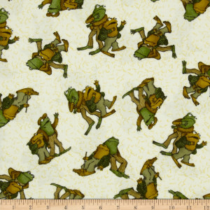 Frog and Toad Together Flannel Tossed Friends Cream