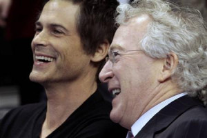 Chesapeake Energy Corp. CEO Aubrey McClendon (R) and actor Rob Lowe (L ...