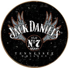 Jack Daniel's winged logo tin sign