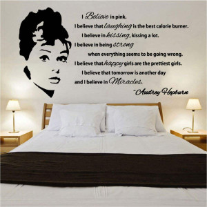 Audrey Hepburn Quote Design 1 Decal Wall Sticker (CFQ1)