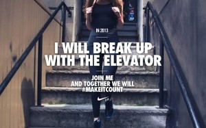 will break up with the elevator.