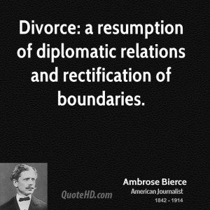 Divorce: a resumption of diplomatic relations and rectification of ...