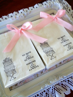 Wedding Cake with Quote Candy Buffet Hand Stamped Paper Lolly Bags x ...