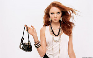 Lily Cole Cute English Model Actress Handbag And Jewelleries