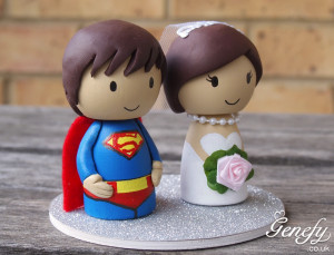 cute superman groom and bride wedding cake topper cancel reply