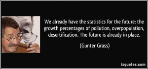 We already have the statistics for the future: the growth percentages ...