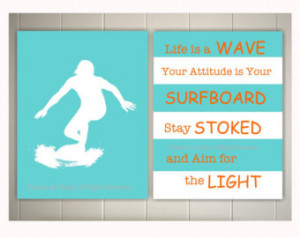 ... surfer, baby boy nursery art, inspirational surf quotes, nautical art