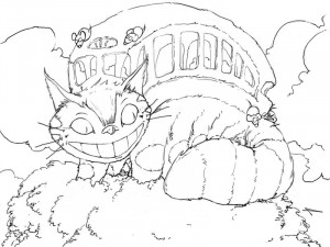 how to draw : Totoro cat bus