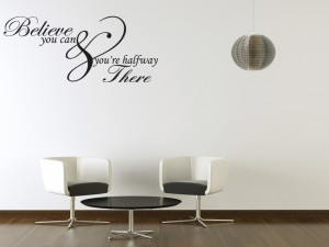 Believe You Can Inspirational Quote Vinyl Wall Art Sticker Home Decor ...