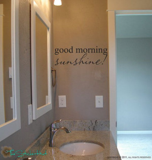 Good Morning Sunshine Quote Vinyl Wall Art Graphics Decals Stickers ...