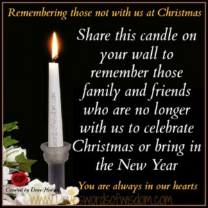Remembering loved ones at Christmas.