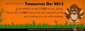 Happy Thanksgiving Day 2013 - Latest Facebook Cover Pictures - Quotes
