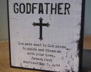 Personalized Godfather Gift God Fat her Gift Sign Gift Godparents