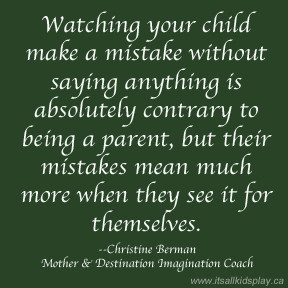 Destination Imagination Quote by Coach and mother on children making ...