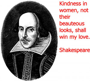 Shakespeare's wisdom quote women kindness:High Contrast