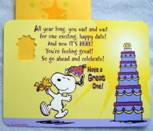 Details about SNOOPY - HAPPY BIRTHDAY *IT'S YOUR BIRTHDAY!* CARD