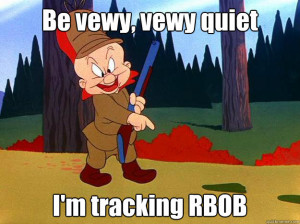 Elmer Fudd - be vewy vewy quiet im tracking rbob