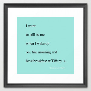 ... Breakfast at Tiffany's - Quotes - Typography - Home Decor - Wall Decor