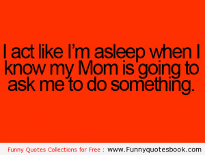 Funny sleeping acting for mom