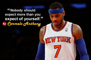 Below is a list of Carmelo Anthony quotes Click on a quote to open an