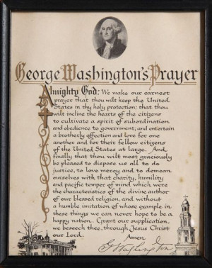 george washington in prayer | George Washington's Prayer Print