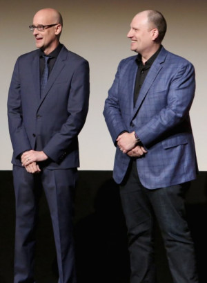 ... getty images names kevin feige peyton reed kevin feige and peyton reed