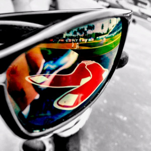 Reflections in sunglasses. The Boston Redsoxs old spring training ...