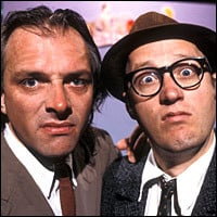 ... and Ade Edmondson as their characters from the TV show 'Bottom